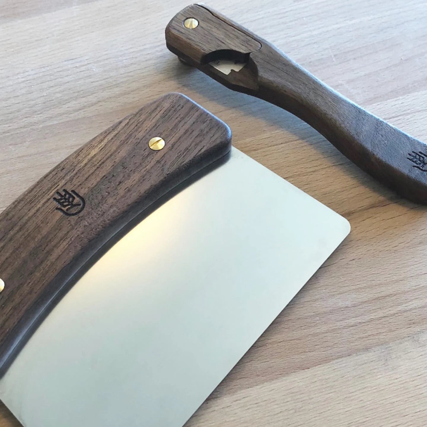 Bread Lame & Bench Knife Smoked Oak Set