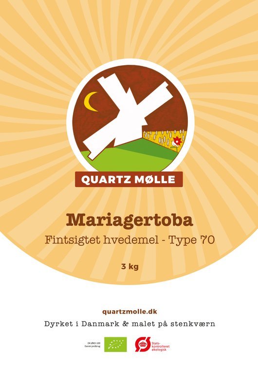 Quartz Mølle Mariagertoba Wheat BIO T70 fine sifted 3kg - SIMPEL - sourdough & coffee