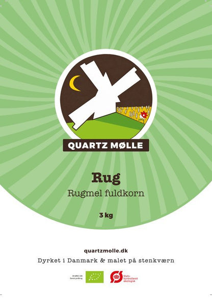 Quartz Mølle Rye Flour Whole Grain 3kg - SIMPEL - sourdough & coffee